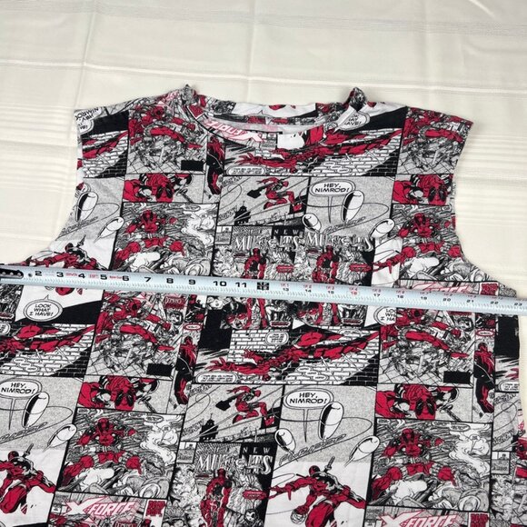 Marvel Deadpool The New Mutants All Over Comic Print Tank Top Mens Size L - Picture 4 of 7